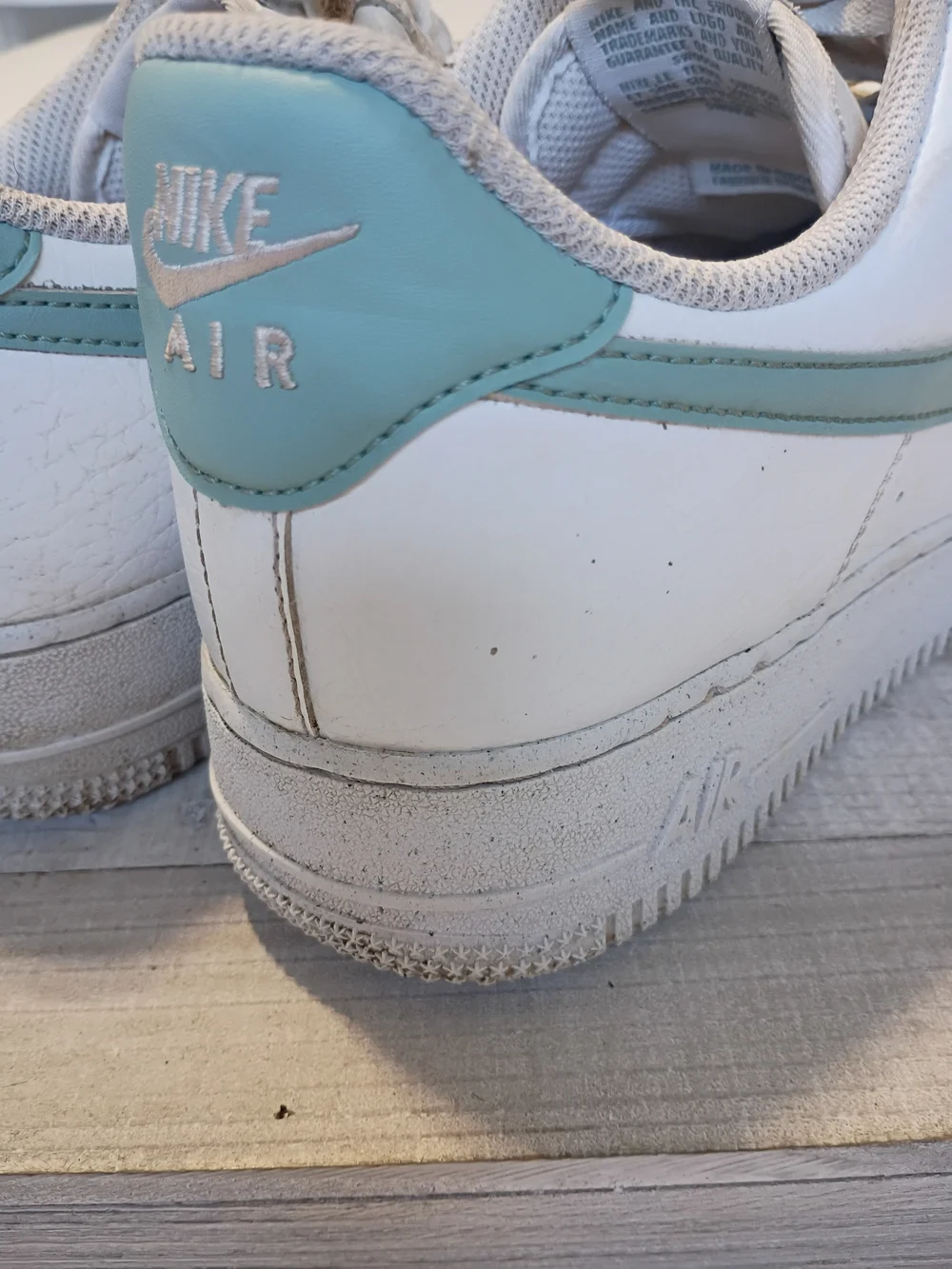 Nike Air Force 1 Low White Jade Ice Teal DD8959-113 Women's Size 9.5 As Is